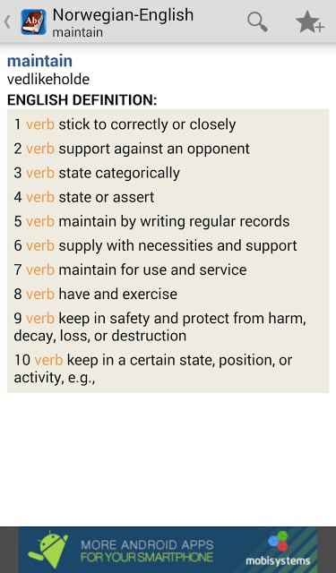 Norwegian&lt;&gt;English Dictionary截图7