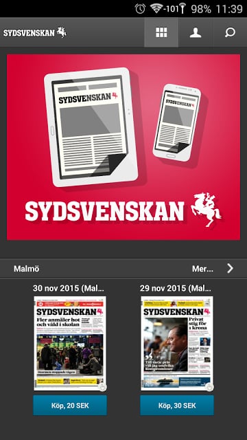 Sydsvenskan E-tidning截图3