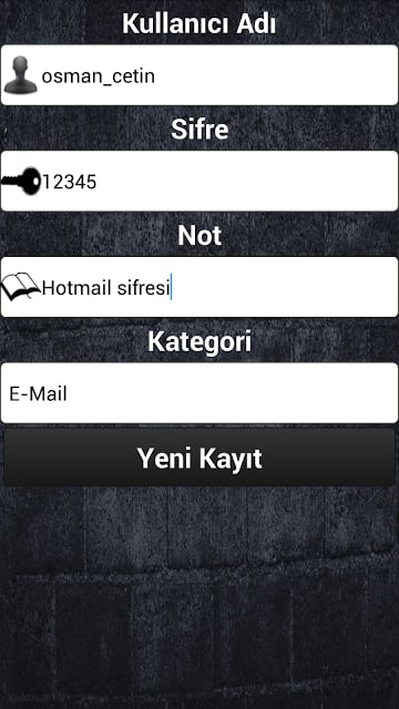 Şifre Hatırlatıcı截图3