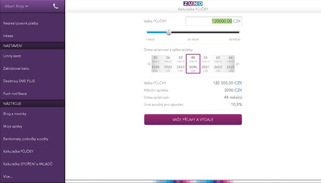 ZUNO Mobile Banking CZ截图10