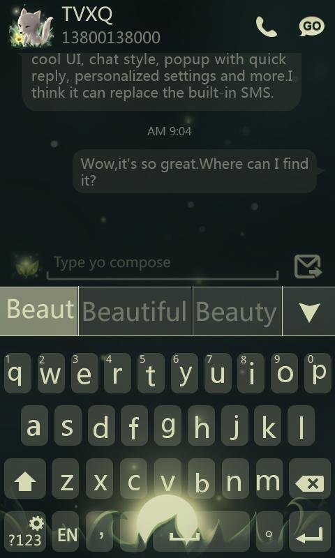 GO Keyboard Fox theme截图7