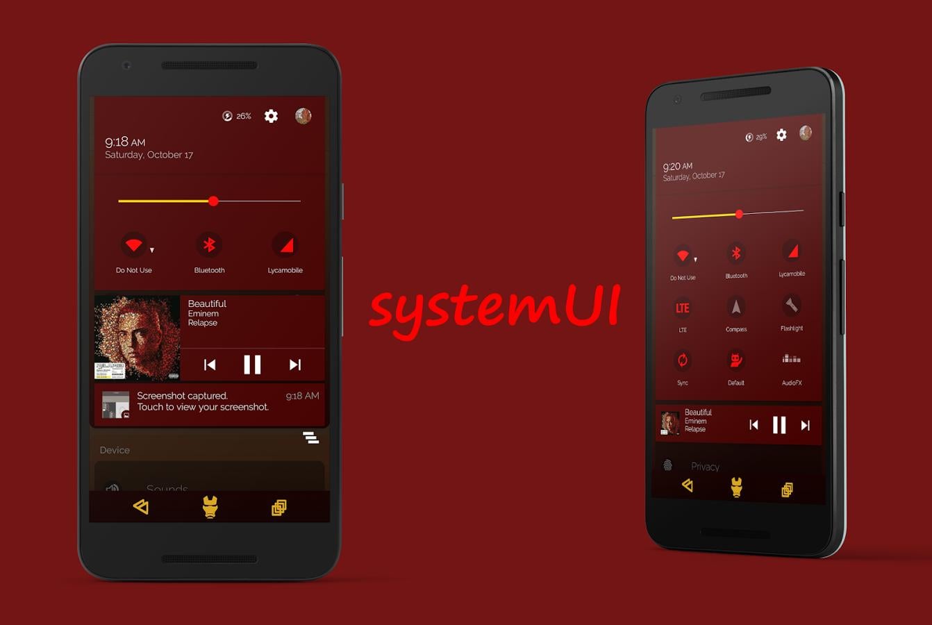 CM12/CM12.1 IM Theme - Red截图3