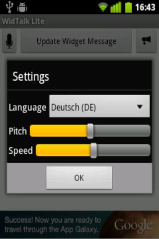 WidTalk Text To Speech Widget截图2