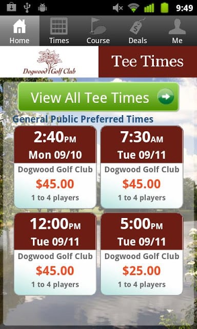 Dogwood Golf Club Tee Times截图3