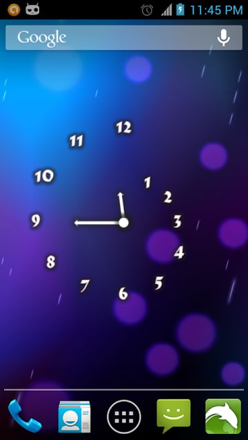 Analog Clock Neon Spiral Theme截图6