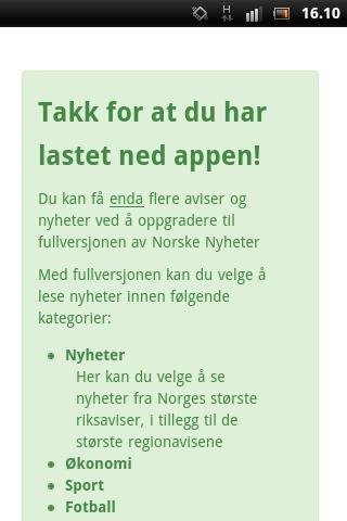 Norske nyheter gratisversjon截图1