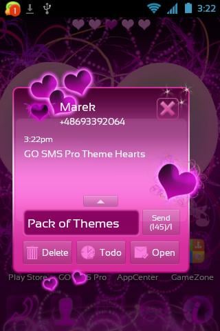 Theme Hearts for GO SMS Pro截图1