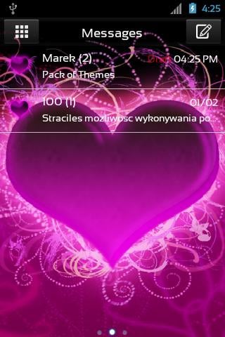 Theme Hearts for GO SMS Pro截图2