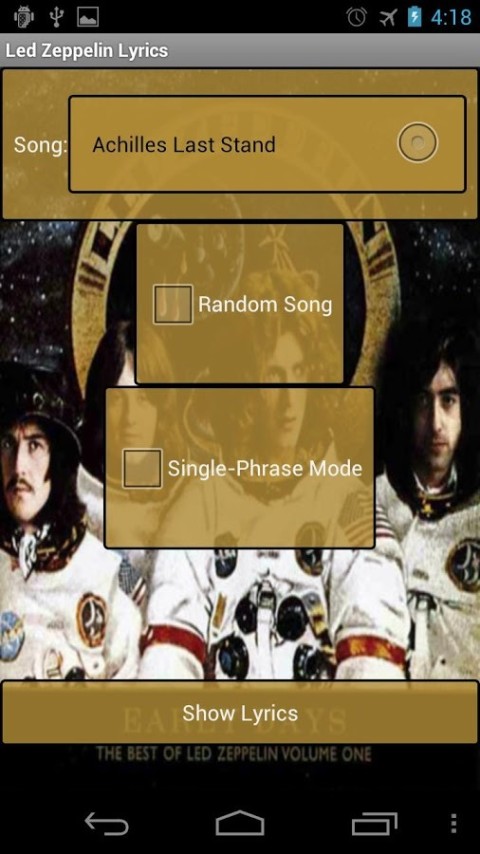 Led Zeppelin Lyrics截图2