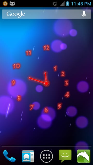 Analog Clock Neon Spiral Theme截图2