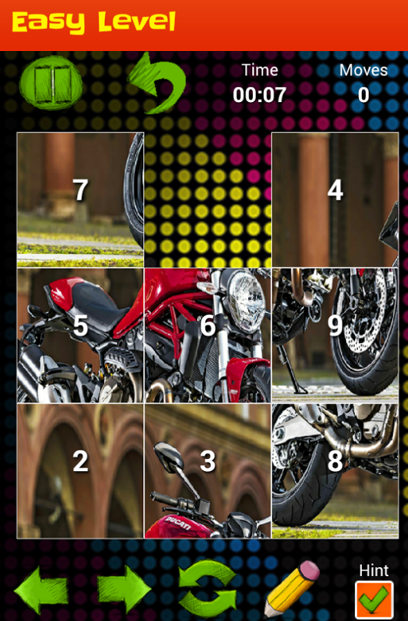 Bikes Slide Puzzle Game截图4