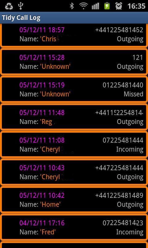 Tidy Call Log截图1