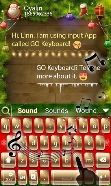 Christmas GO Keyboard Theme截图5