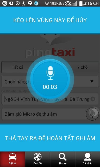 Pingtaxi Client (gọi taxi)截图8