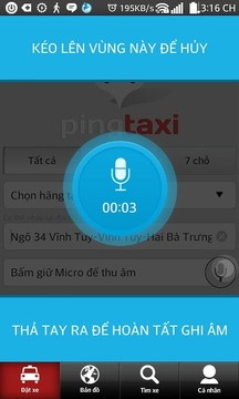 Pingtaxi Client (gọi taxi)截图