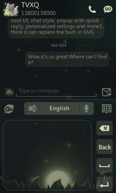 GO Keyboard Fox theme截图1