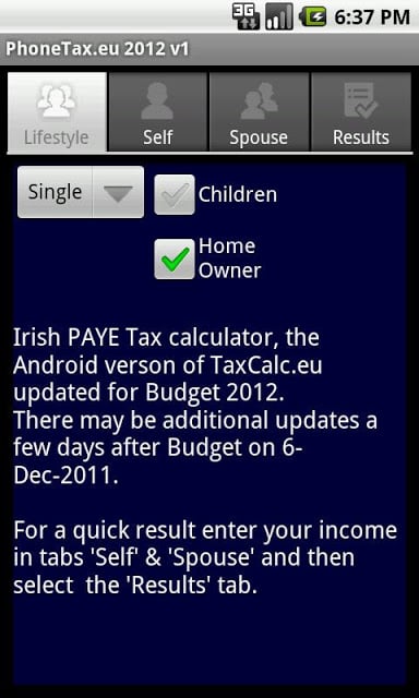 PhoneTax.eu Ireland Tax Calc截图4