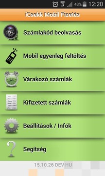 iCsekk mobil fizet&eacute;s截图