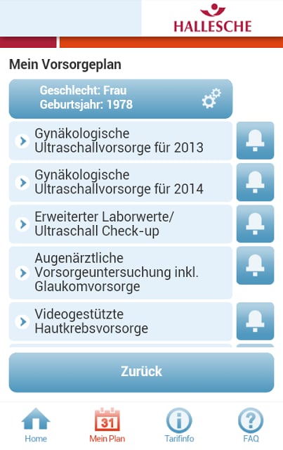 HALLESCHE Vorsorge App截图1