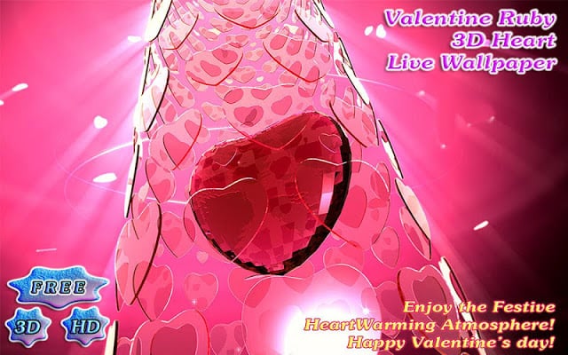 3D Valentine Ruby Heart Free截图7