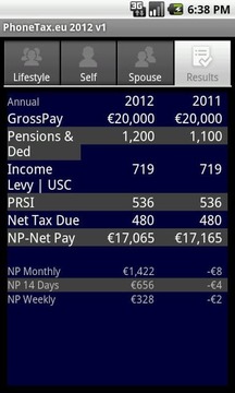 PhoneTax.eu Ireland Tax Calc截图