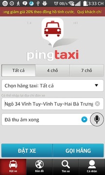 Pingtaxi Client (gọi taxi)截图