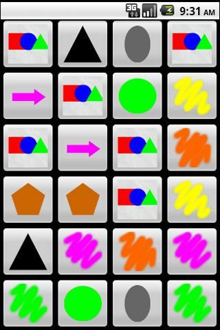 形状和颜色记忆游戏截图3