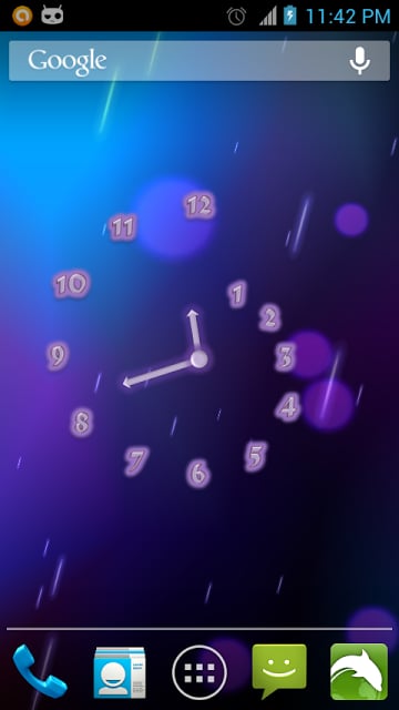 Analog Clock Neon Spiral Theme截图3