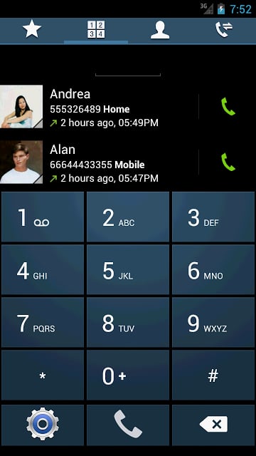 Swipe Dialer GS4 Dark Theme截图1