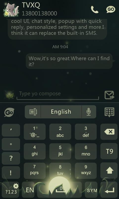 GO Keyboard Fox theme截图5