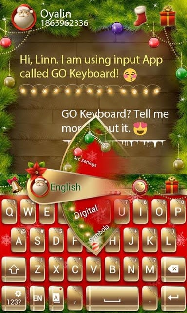 Christmas GO Keyboard Theme截图4