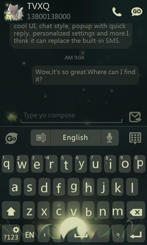 GO Keyboard Fox theme截图2