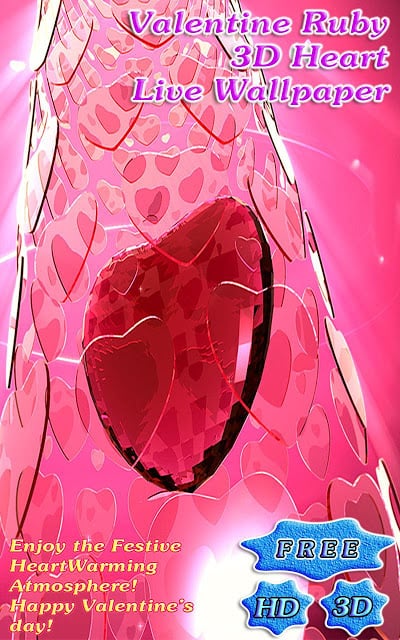 3D Valentine Ruby Heart Free截图1