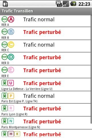 Trafic Transilien截图1