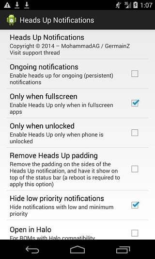 Heads Up Notifications截图1