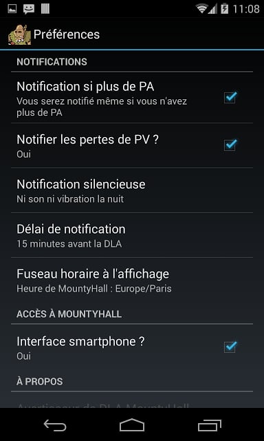 Avertisseur de DLA MountyHall截图4