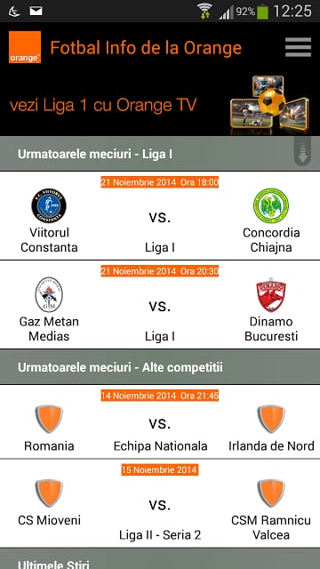 Fotbal Info de la Orange截图4