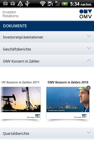 OMV Investor Relations截图1