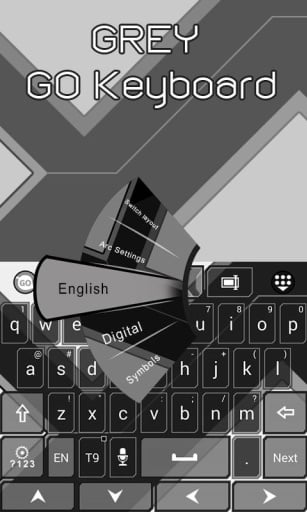 Grey GO Keyboard Theme截图6