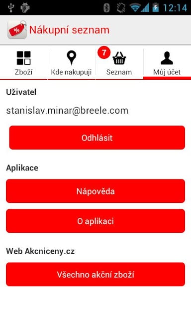 N&aacute;kupn&iacute; seznam截图5