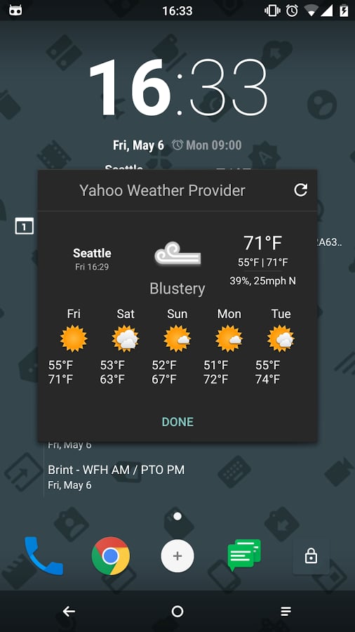 Yahoo CM Weather Provider截图2