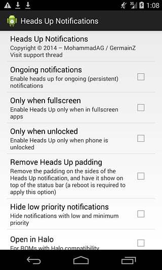 Heads Up Notifications截图3