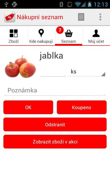 N&aacute;kupn&iacute; seznam截图7