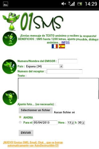 SMS anonyme avec REPONSE截图1