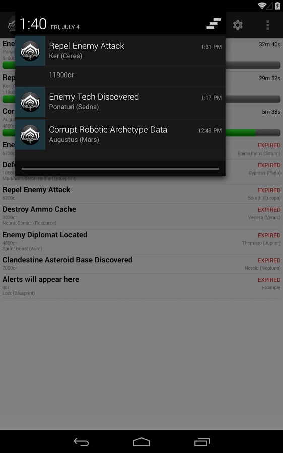 Warframe Alerts截图6