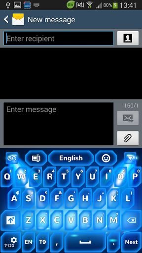 GO Keyboard Neon Blue截图6