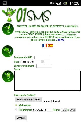 SMS anonyme avec REPONSE截图2