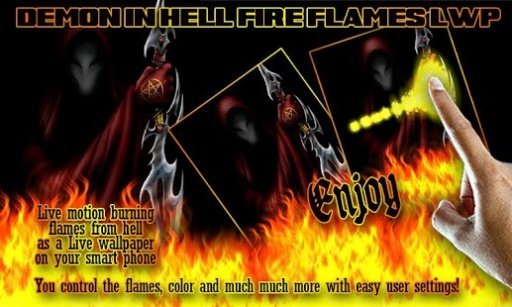 Demon in Hell Fire Flames LWP截图1