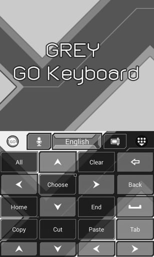 Grey GO Keyboard Theme截图3