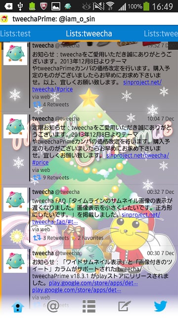 Tweecha Theme:Santa Animals截图2